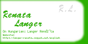 renata langer business card